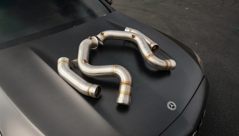 mercedes a45s decat downpipe